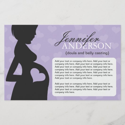 Doula, verloskundige, Belly Casting Flyer (Voorkant)