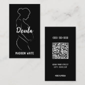 Doula Verloskundige Custom QR Visitekaartje (Voorkant / Achterkant)