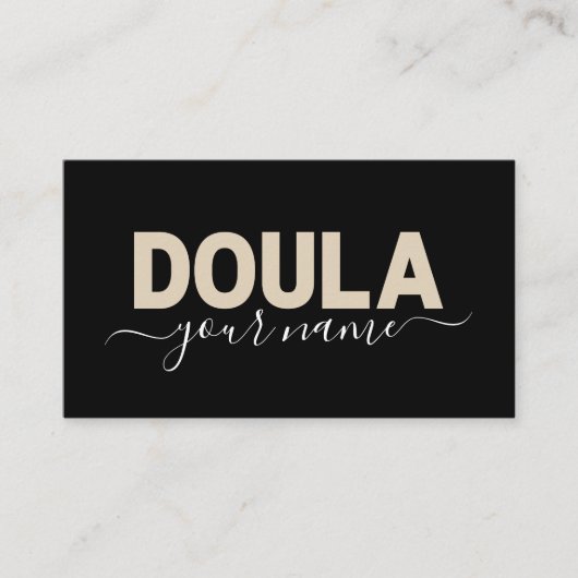 Doula Verloskundige Neutraal Beige Pastel Bruin Mi Visitekaartje (Voorkant)