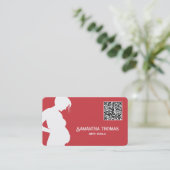 Doula Verloskundige QR Code Visitekaartje (Staand voorkant)