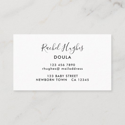 Doula Visitekaartje (Achterkant)