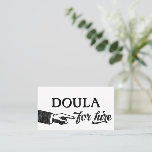 Doula Visitekaartjes - Koel Vintage (Staand voorkant)