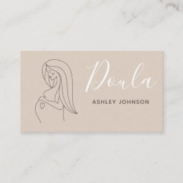 Doula vroedvrouw Geboortecoach Boho Neutral Pastel Visitekaartje