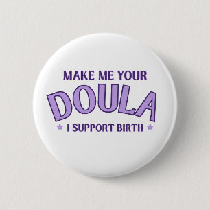 Doula, vroedvrouw, steun geboorte, geboorte werker ronde button 5,7 cm