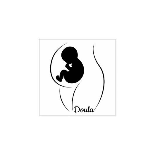Doula Zwanger Rubberstempel (Afrduk)