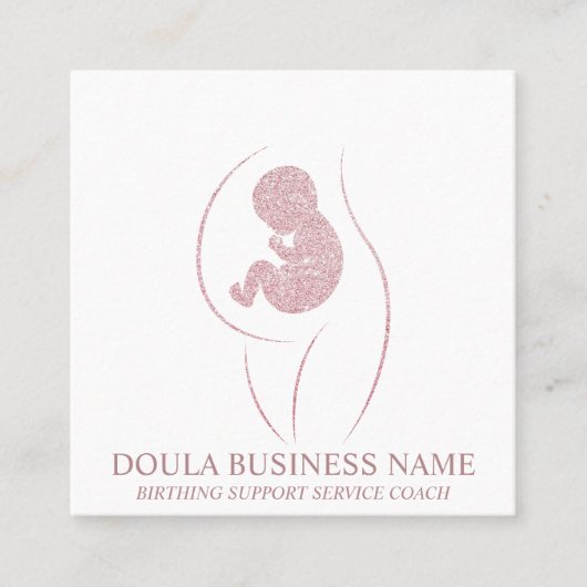 Doula Zwangerschap Nurse Newly Mam Birth Coach Bab Vierkante Visitekaartje (Voorkant)