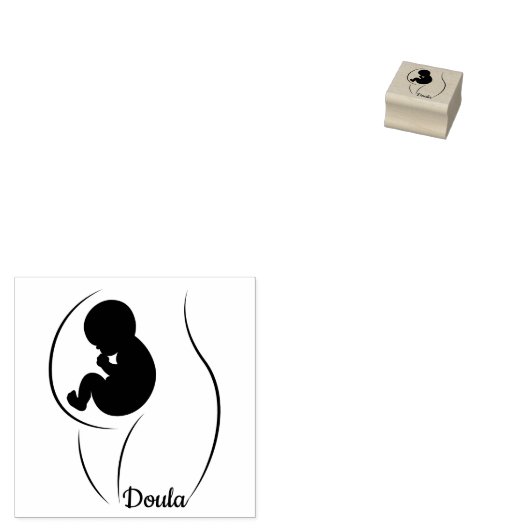 Doula Zwangerschap Rubberstempel (Gestempeld)