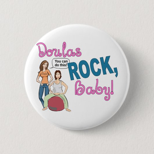 Doulas Rock. Giften Ronde Button 5,7 Cm (Voorkant)