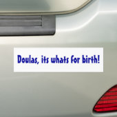 Doulas, zijn geboorte. bumpersticker (Op auto)