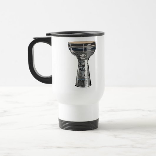 Doumbek Darbuka drum Roestvrij stalen reismoug Reisbeker (Links)