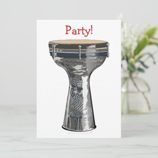 Doumbek Drum Party nodigt Darbuka Tombak uit Kaart (Staand voorkant)