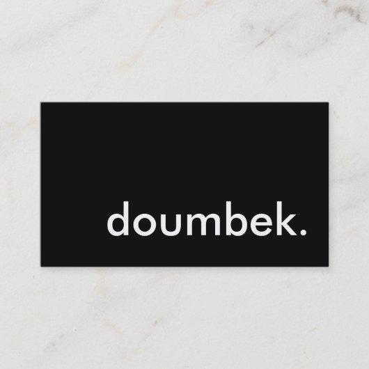doumbek. visitekaartje (Voorkant)