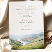 DOURO Valley Portugal bruiloft Waterverf landschap Kaart