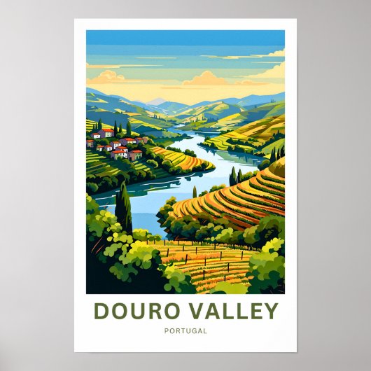 Douro Valley Portugal Reisprint Poster (Voorkant)