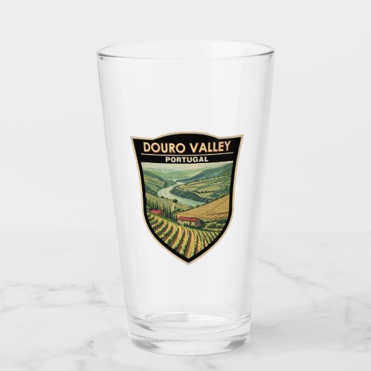 Douro Valley Portugal Reizen Kunst Vintage Glas (Voorkant)