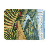 Douro Valley Portugal Reizen Kunst Vintage Magneet (Horizontaal)