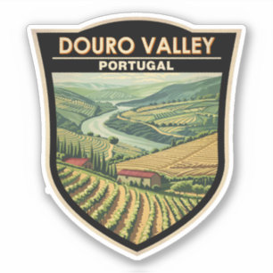 Douro Valley Portugal Reizen Kunst Vintage Sticker