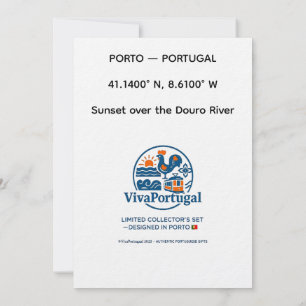 Douro Zonsondergang Portugal Reis Kunst Uitnodigin Kaart