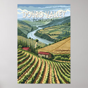 Dourovallei Portugal Reis Kunst Vintage Poster