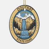 Douthat State Park Virginia Badge Keramisch Ornament (Rechts)
