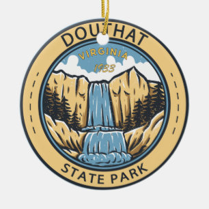 Douthat State Park Virginia Badge Keramisch Ornament