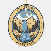 Douthat State Park Virginia Badge Keramisch Ornament (Links)