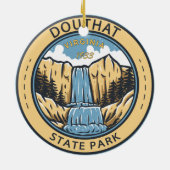 Douthat State Park Virginia Badge Keramisch Ornament (Achterkant)