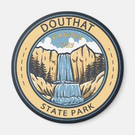 Douthat State Park Virginia Badge Magneet