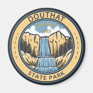 Douthat State Park Virginia Badge Magneet