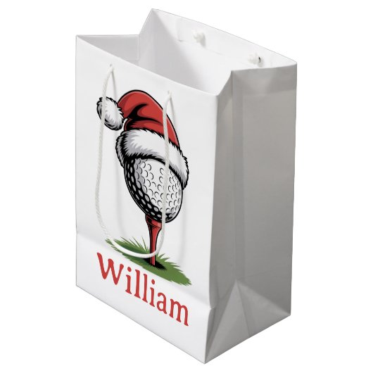 Douwe Eigen Naam Golfballen Kerst Golf Kabouter Go Medium Cadeauzakje (Voorkant Gekanteld)