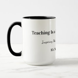 Douwe koffiemok met eigen tekst voor leraren mok