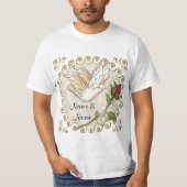 Dove aangepaste bruiloft T-Shirt (Voorkant)