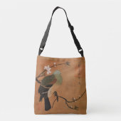 Dove and cherry blossoms Oriental art Crossbody Tas (Achterkant)