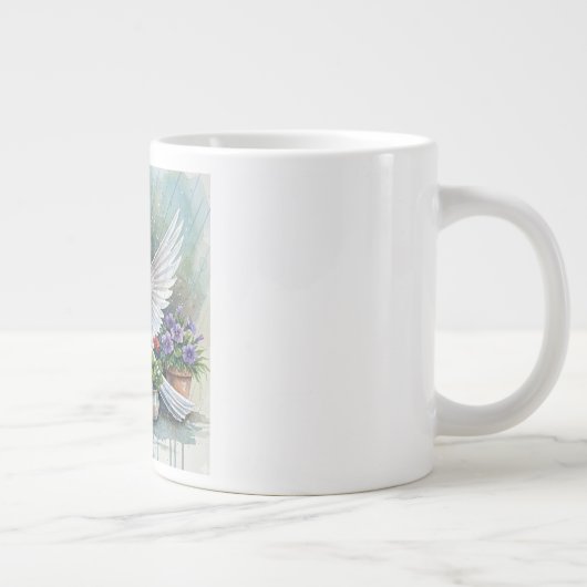 Dove and Chicks in the Garden Grote Koffiekop (Rechts)