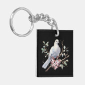 Dove and Flower Heart Sleutelhanger (Voorkant Links)