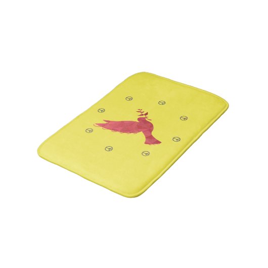 Dove and Peace Signs Badmat (Gekanteld)