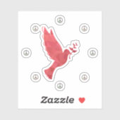 Dove and Peace Signs Sticker (Vel)