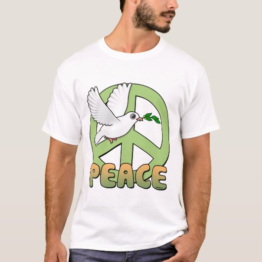 Dove and Peace Symbol T-shirt (Voorkant)