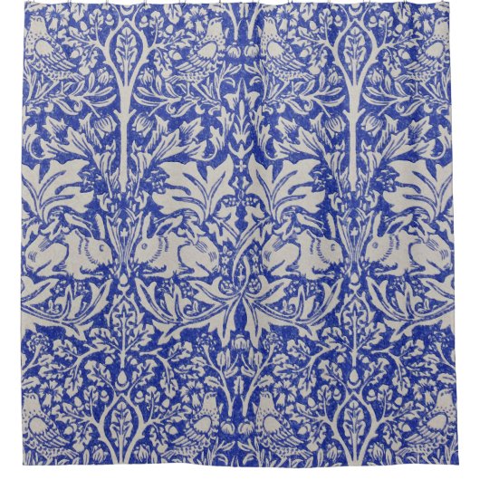 Dove and Rabbit, William Morris Douchegordijn (Voorkant)