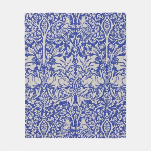 Dove and Rabbit, William Morris Fleece Deken (Voorkant)