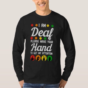Dove Awareness Hearing Aid Implanting ASL Wave You T-shirt
