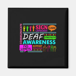 Dove Awareness Sign Deafness Hearing Loving Warrio Magneet