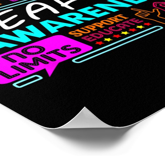 Dove Awareness Sign Deafness Hearing Loving Warrio Poster (Hoek)