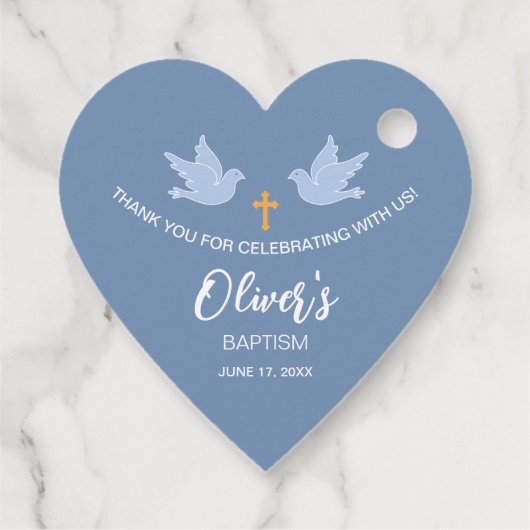 Dove baptisme bedankjes labels (Achterkant)