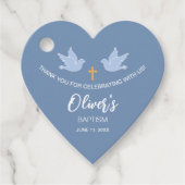 Dove baptisme bedankjes labels (Voorkant)