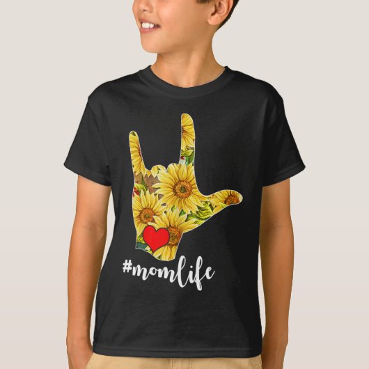 Dove Bewustzijn ASL Gebarentaal Zonnebloem Ik Lief T-shirt (Voorkant)