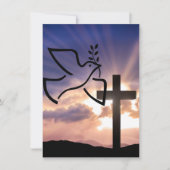 Dove biedt vrede, Heilig Kruis, Vrede, Liefde Notitiekaartje (Voorkant)