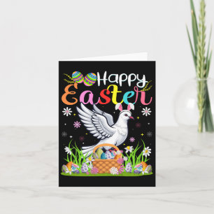 Dove Bird Happy Easter Egg Hunt Bunny Ear Dove Eas Kaart