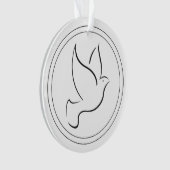 Dove Bird of Peace Christmas Gepersonaliseerde fot Ornament (voorkant)
