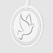 Dove Bird of Peace Christmas Gepersonaliseerde fot Ornament (voorkant)